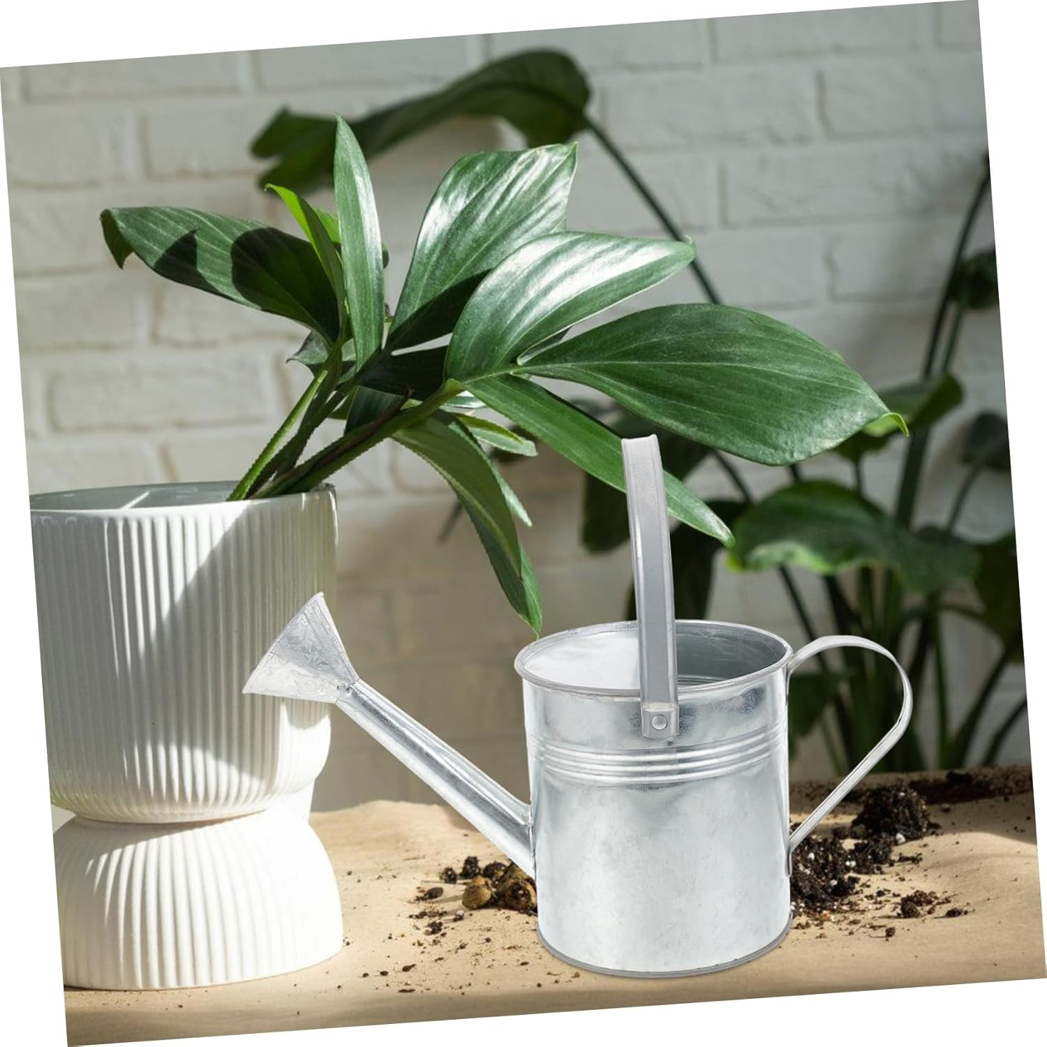 Yardenfun 2Pcs Elegant Iron Pot Watering Can for Plants Easy Refill Spout Safe for for Boys and Girls image number 4