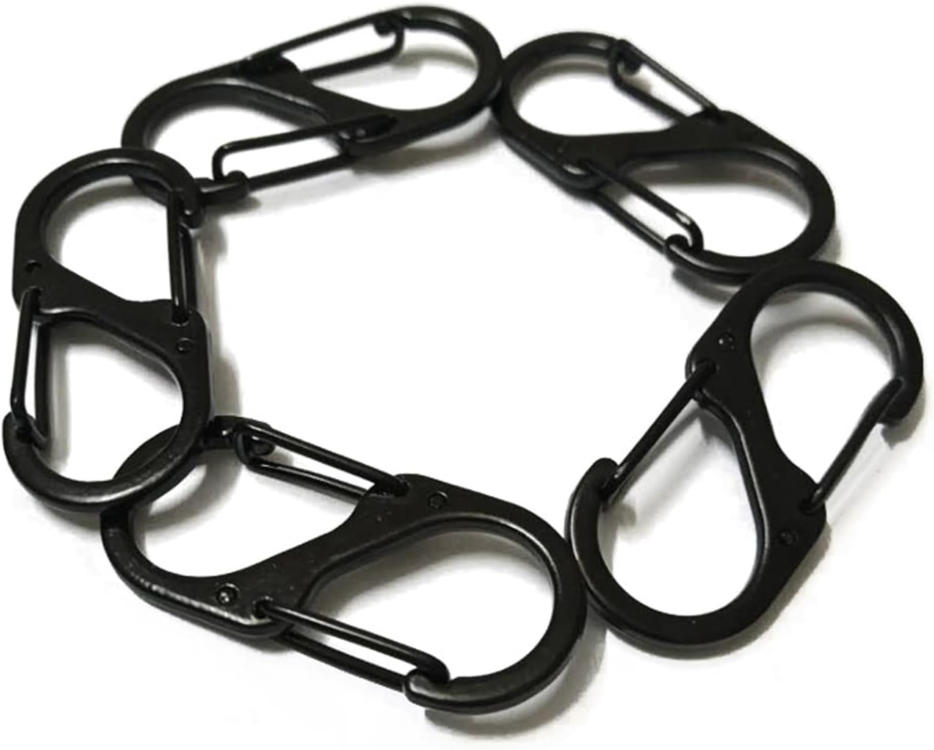 15 PCS Small Carabiner Clips, Carabiner Keyring Clip and S Ring Locking Carabiner,For Double Clip Hook for Outdoor Hiking Fishing Camping image number 3