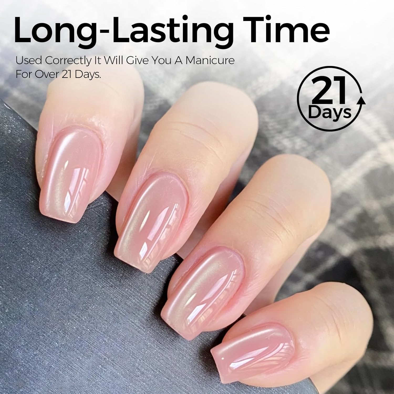 TOMICCA Cat Eye Jelly Gel Nail Polish Set, 4 Pcs Light Color Gel Polish Set Color Gel Nail Polish Soak off LED/UV Gel Polish Set for DIY Nail Salon - Pink Red Set image number 6