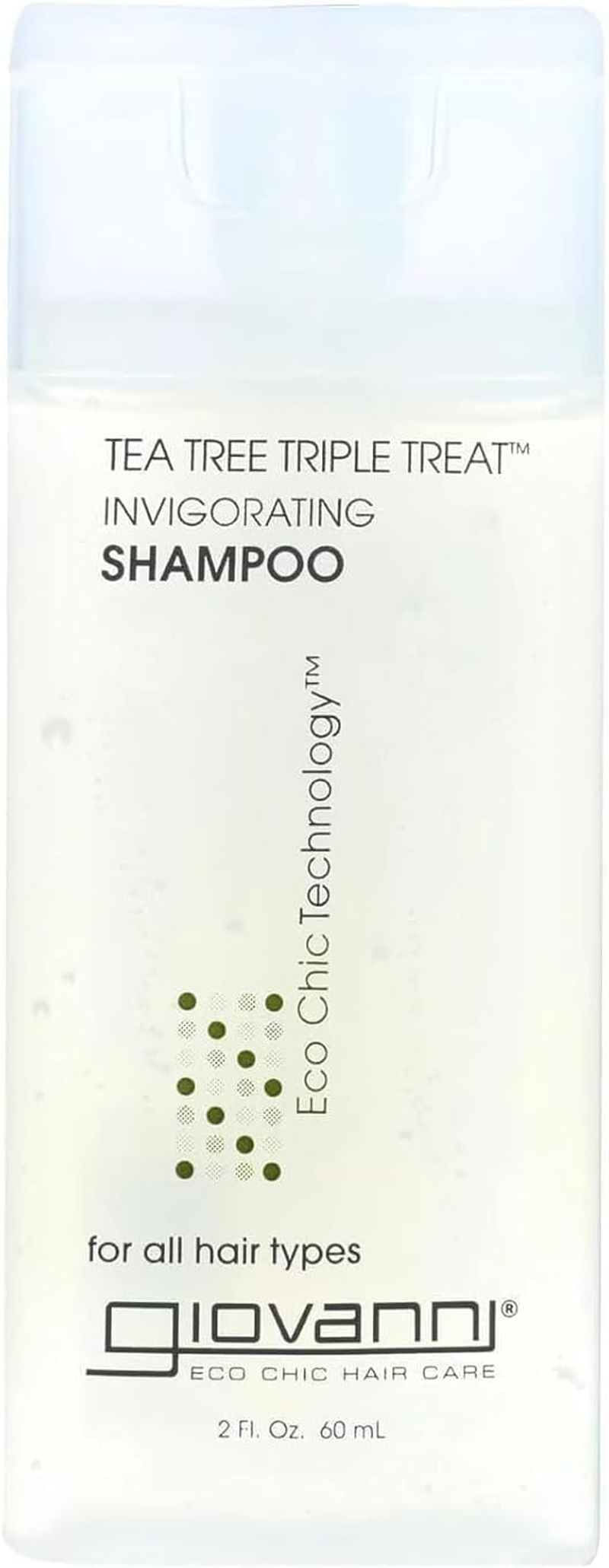 GIOVANNI Tea Tree Triple Treat Invigorating Shampoo for All Hair Types, 60 Milliliter