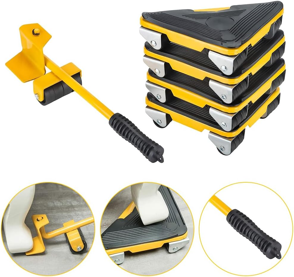 Furniture Moving Set,Furniture Movers with Wheels,Appliance Moving System,Moving Sliders Mover Tool Set,Portable Heavy Object Moving Tool,For Moving Appliances,Sofa,Tables image number 5