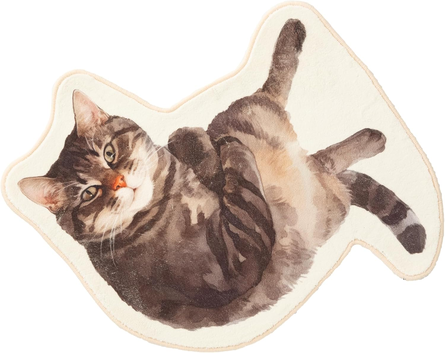 Jubilee Fluffy Plush Mat Sleeping Cat Design Non-Slip 100% Polyester Machine Washable image number 2