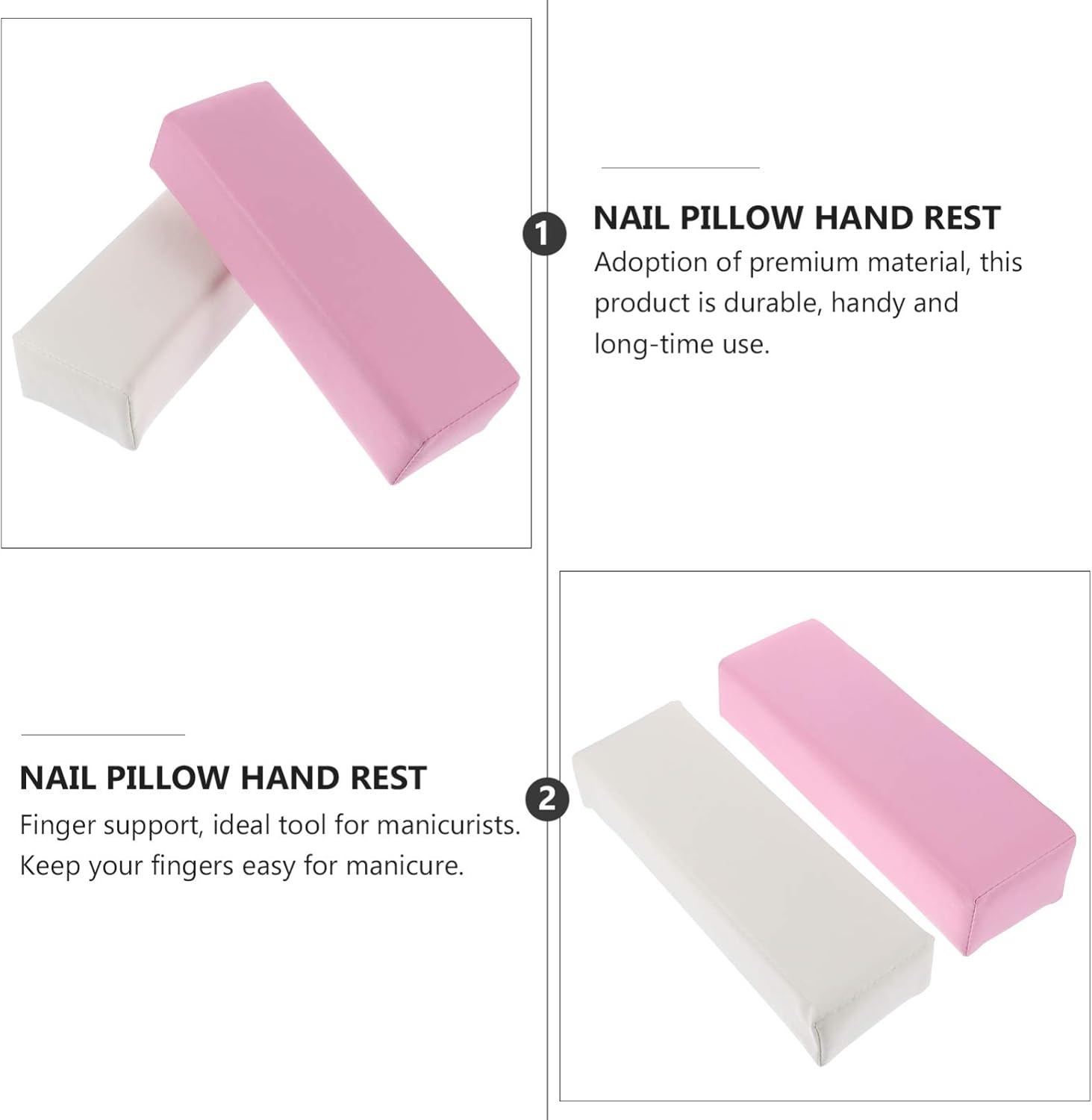CTIRCHIU 2Pcs Nail Art Tools Manicure Hand Pads Comfortable Pillow for Nail Salons Easy to Use image number 6