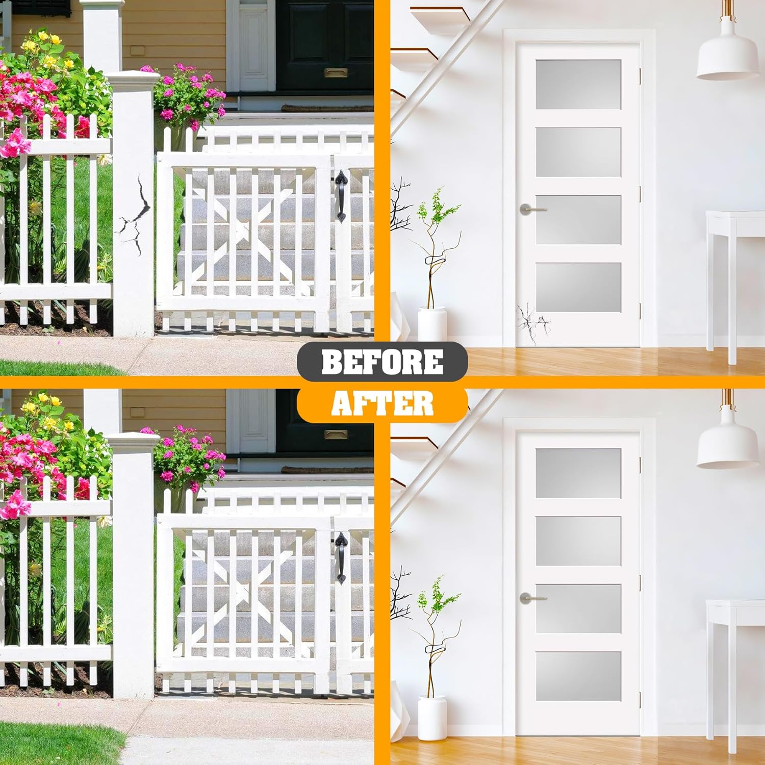 Touch up Paint - 3.5Oz Matte and 3.5Oz Gloss White Touch up Paint Pen for Repairing Scratches, Chips, Cracks on Tubs, Tiles, Enamel, Acrylic, Multi Surface Touch-Up Paint for Walls, Floors, Furniture