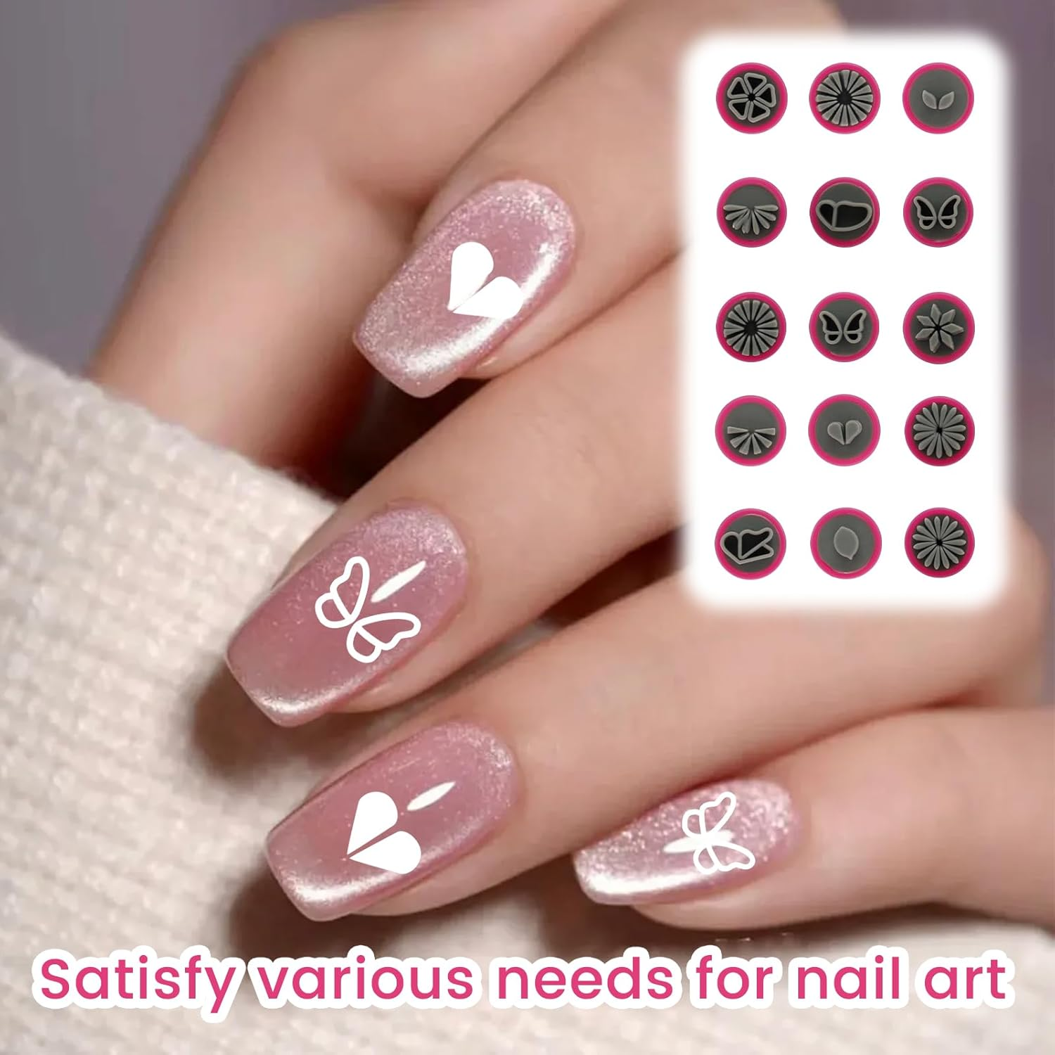 15PCS Nail Art Stamp Pen Set, Flower Nail Stamper Pens, DIY Nail Art Pen Nail Design Tools, Nail Art Stamping Pen Nail Dotting Tool, Assorted Patterns Nail Stamping Plate, Nail Art Tools for Women image number 2