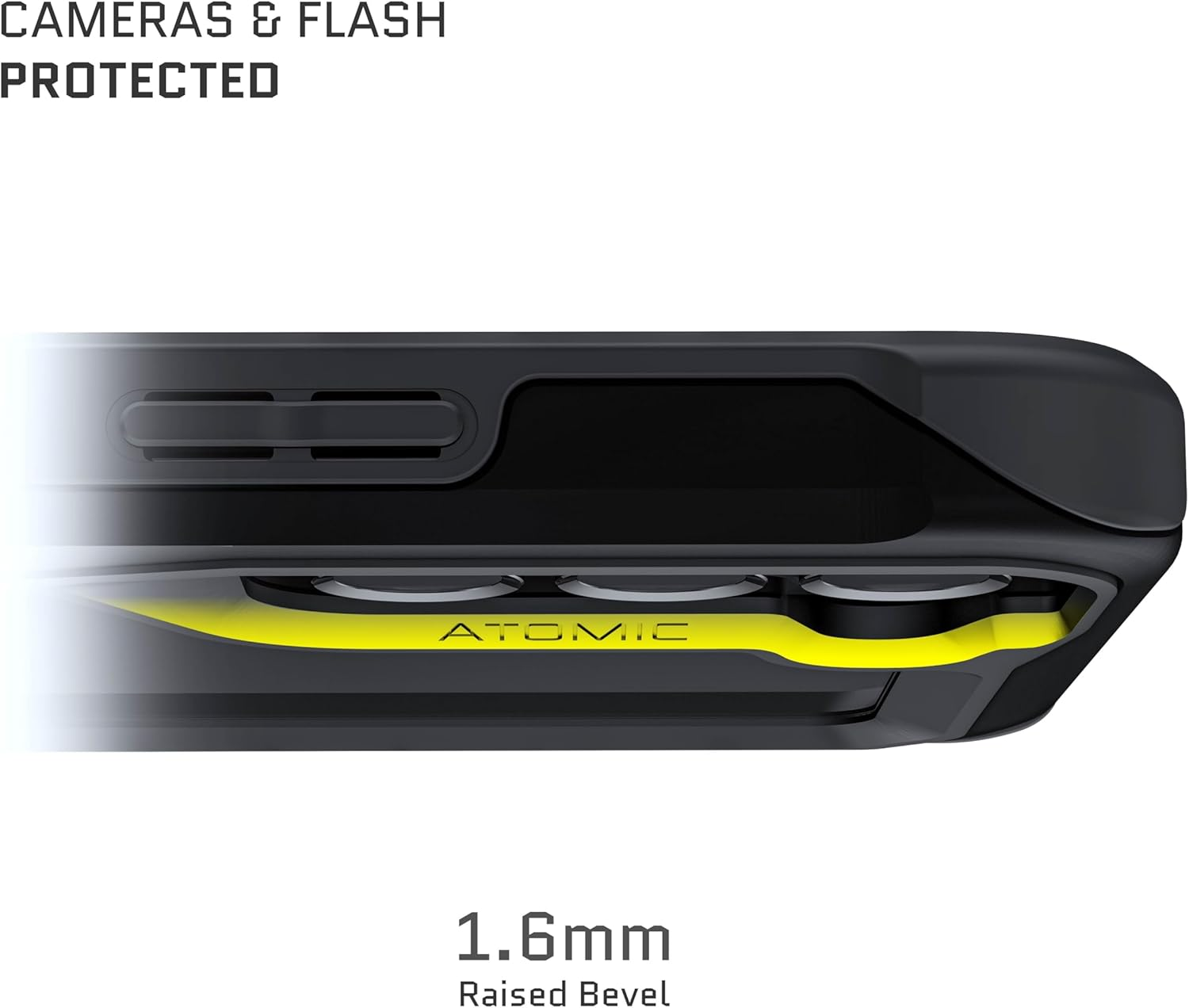 Ghostek ATOMIC Slim S22+ plus Case with Crystal Clear Back and Aluminum Metal Bumper Heavy Duty Protection Wireless Charging Compatible Designed for 2022 Samsung Galaxy S22+ plus 5G (6.6 Inch) (Black) image number 2