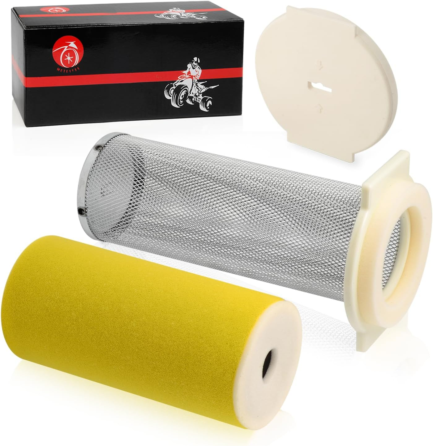 Air Filter & Guide & END CAP Kit 2000 2001 2002 for Yamaha KODIAK 400 YFM400 5GH-14458-01-00 5GH-14451-00-00 image number 1