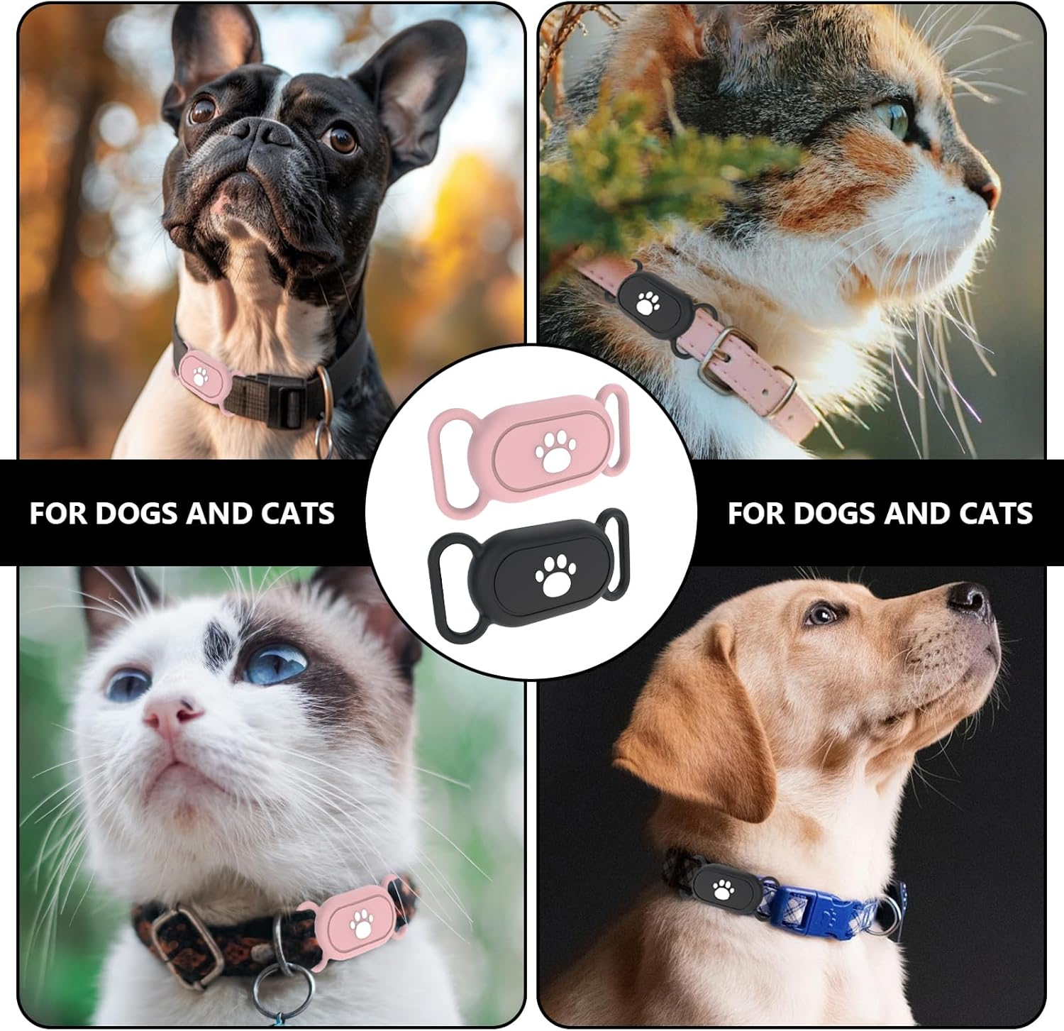 2 X Cat GPS Tracker Collar Compatible with Samsung Galaxy Smarttag 2, GPS Cat Collar Smart Tag 2 Case, Dog Tag Silicone Smart Tag 2 Case, Scratch-Resistant, Waterproof, for Children, Dogs, Cats image number 3