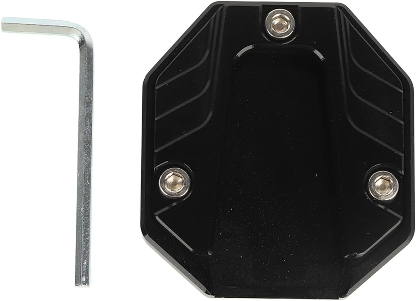 Large Base Kickstand Extender Motorcycle Side Stand Plate Pad High Strength Kickstand Pad Plate Support Accessory - Foot Rests (Black) image number 4