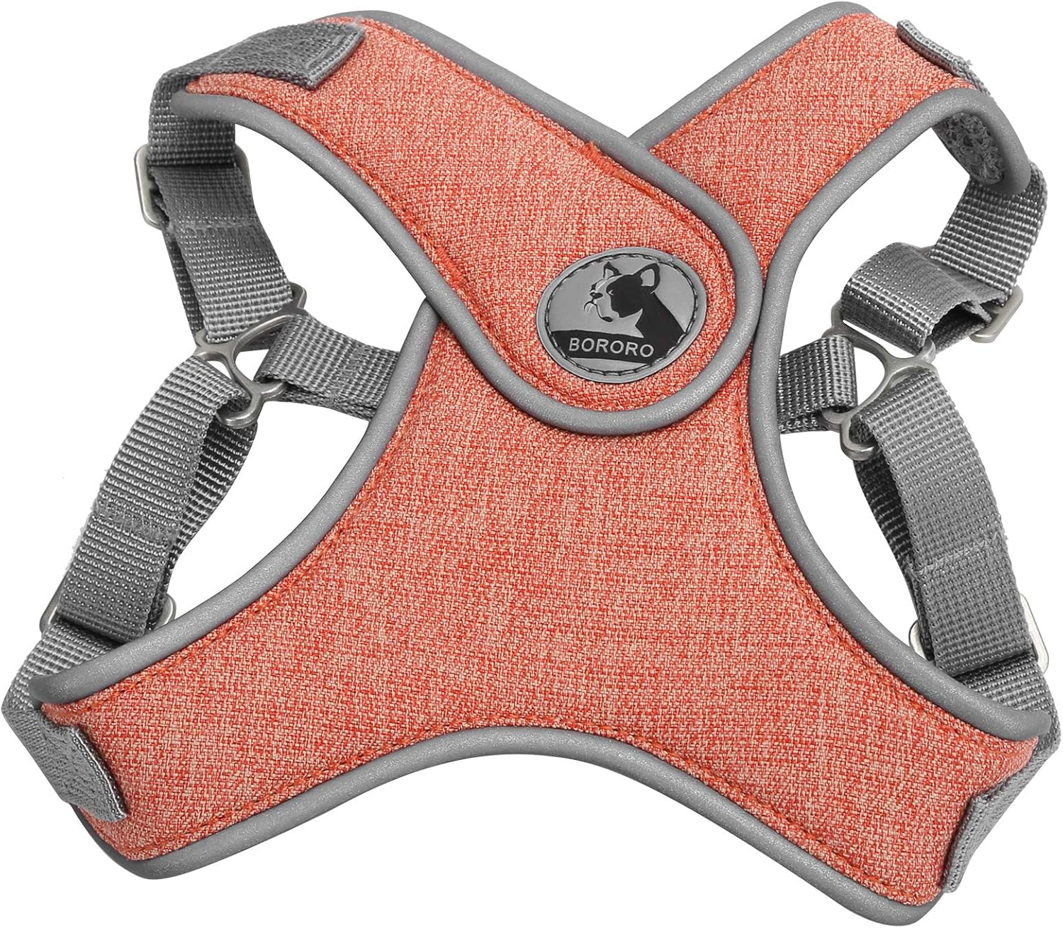 Dog Harness, Escape Proof Reflective Cat Walking Harness, Adjustable Soft Breathable Mesh Dog Vest Pet Chest Strap for Dogs Cats Outdoor Walking, Running,Training (Pink)