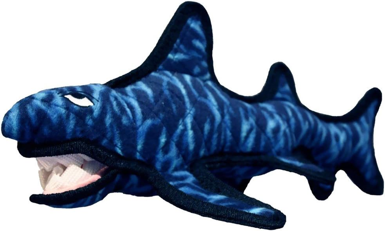 TUFFY Plush Dog Squeaker Toy, Blue, L (Pack of 1), TTSS