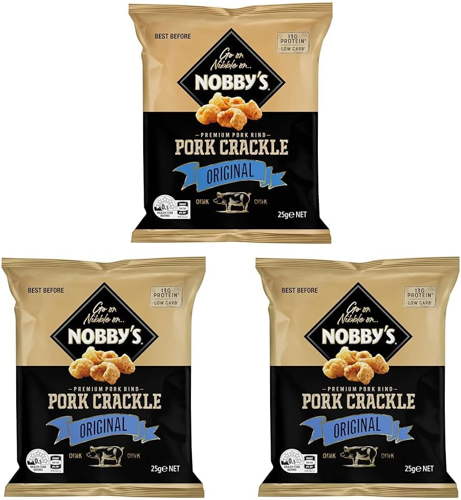 Nobby'S Pork Crackle Snack Pack Original 25G image number 2