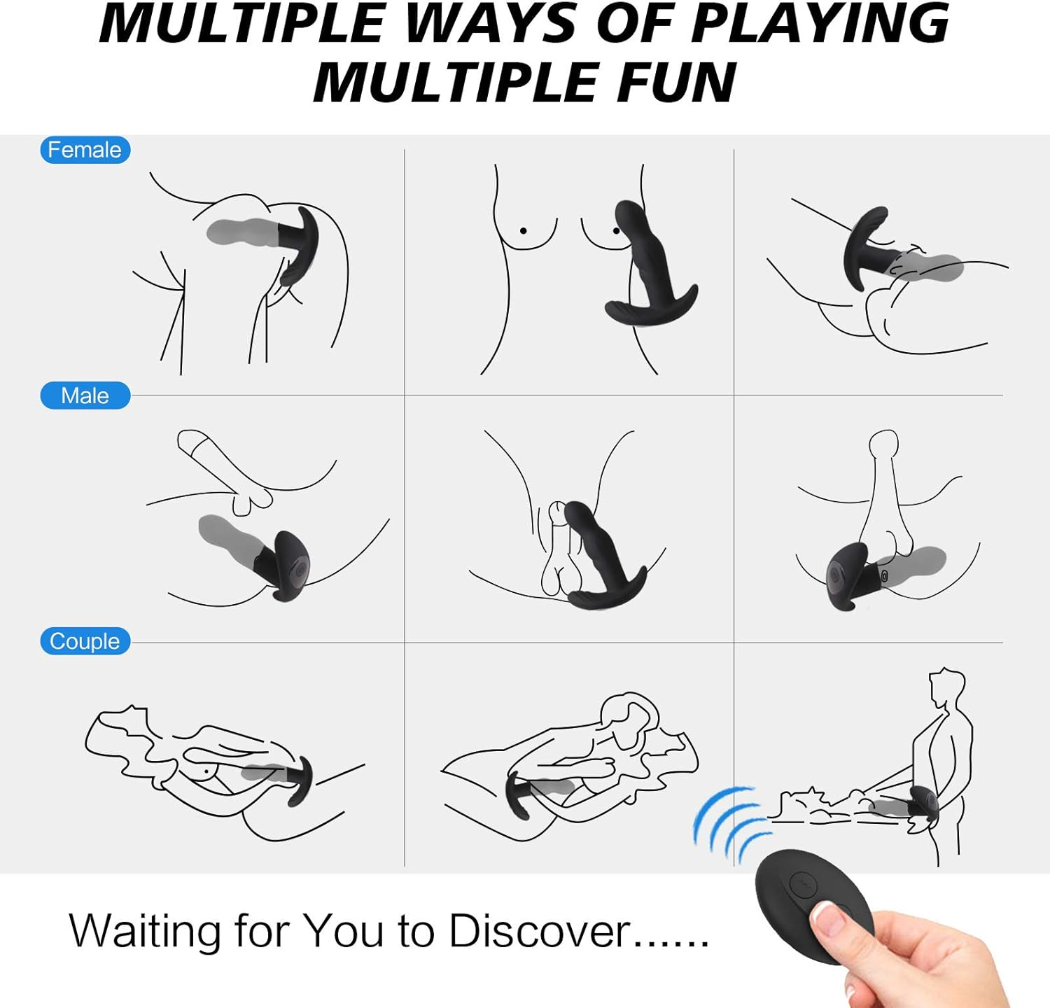 360&deg;Rotating Anal Vibrator Prostate Massager,Anal Butt Plug with Ergonomic Design and 30 Powerful Stimulation Patterns for Beginner&Advanced Player,Anal Sex Toys for Men,Women and Couples image number 4