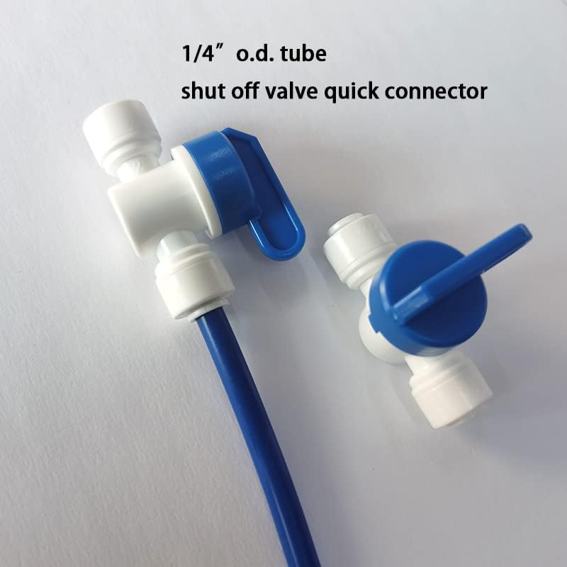 Malida Water Purifier Quick Connector,Ro Water 1/4 Tubing, RO Water Filter Fittings, 1/4 Inch Tubing Blue 10 Meters + Quick Connect 12Pcs image number 2