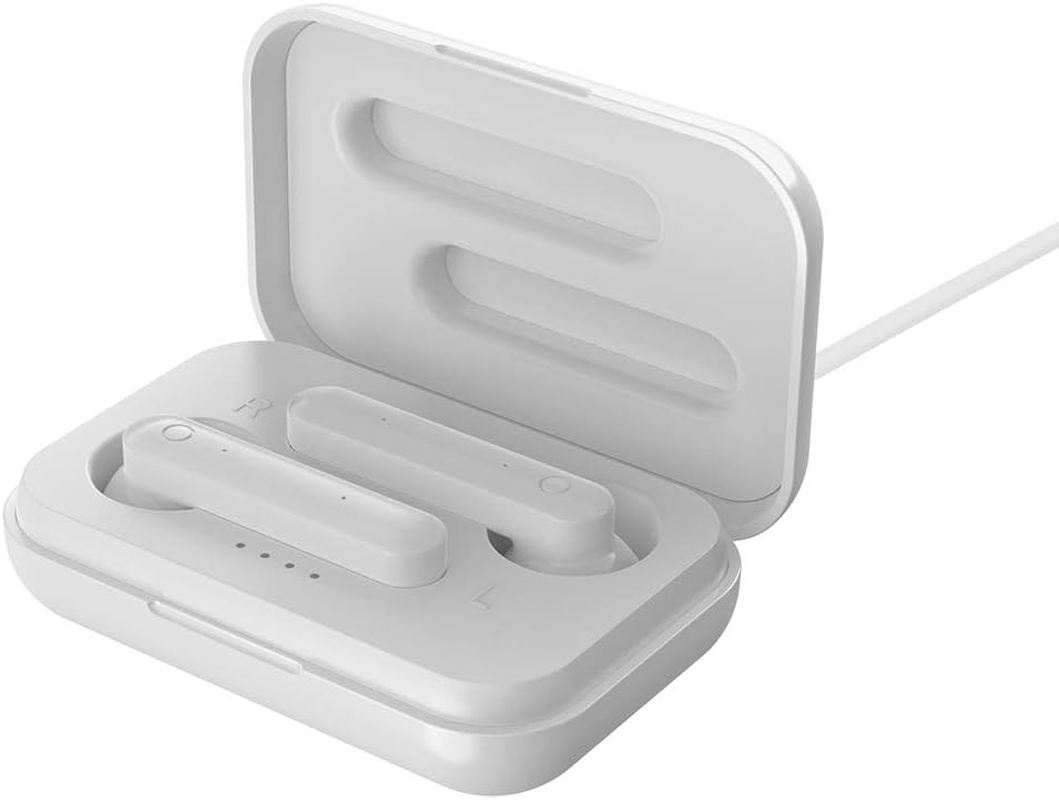 STREETZ TWS-105 Stereo Bluetooth Headphones In-Ear Wireless Headphones, Bluetooth 5.0 Earbuds with Built-In Microphone and Quick Charging Case up to 12 Hours of Music Playback, Comfortable Grip, White image number 6