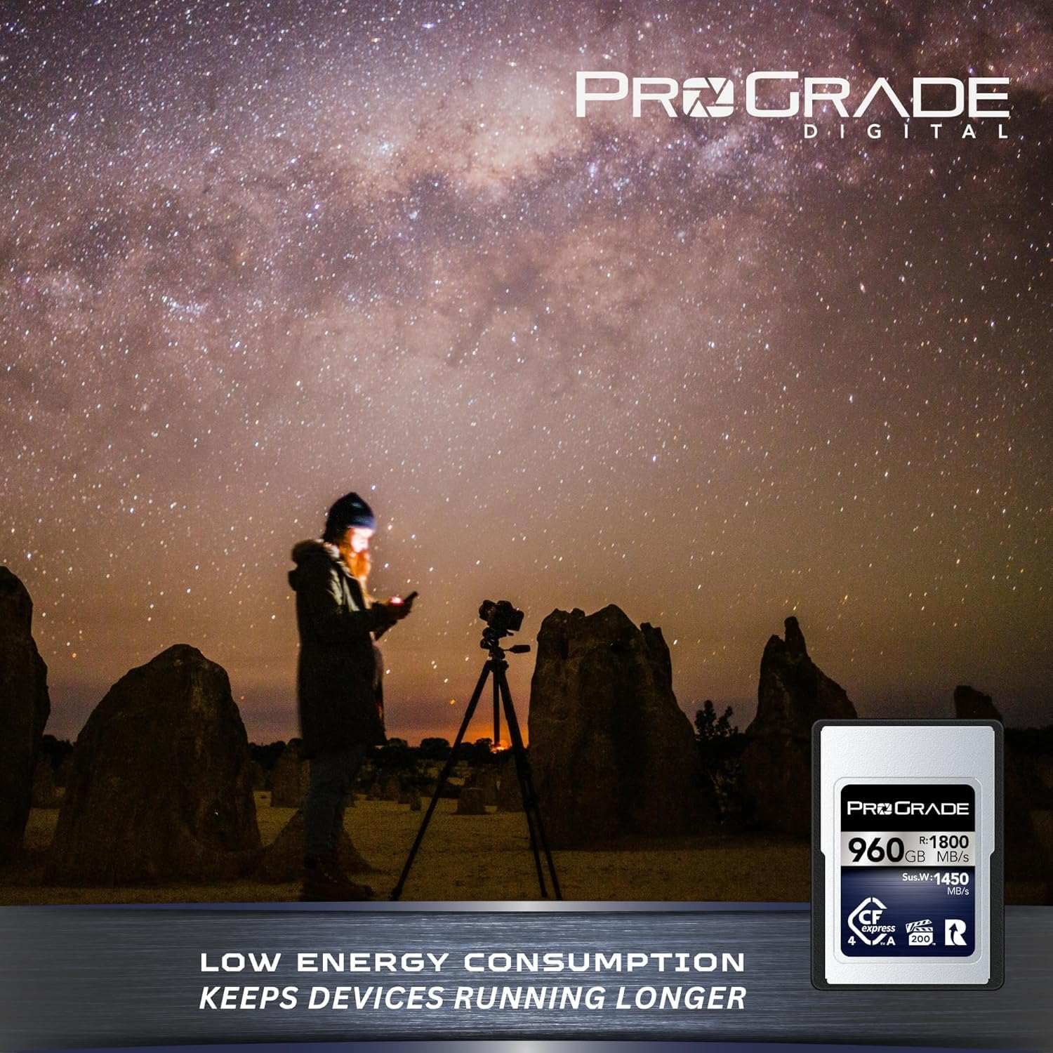 Prograde Digital Cfexpress&trade; 4.0 Type a Memory Card (960GB) Iridium image number 6