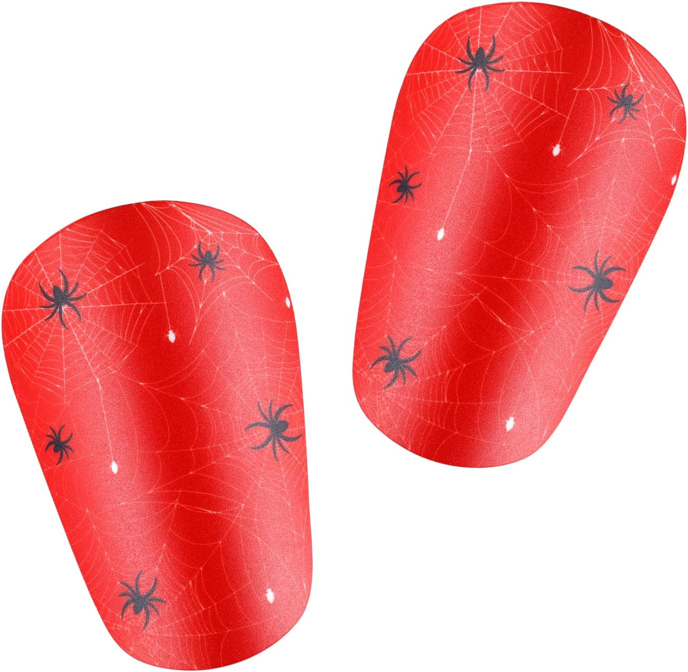 2Pcs Spider Mini Soccer Shin Guards, 3.15X1.97 Inch Extra Small Shin Guards Football Cobweb Football Shin Pads Protective Shin Guards Equipment for Teenagers Kids Adults (Style 1) image number 5