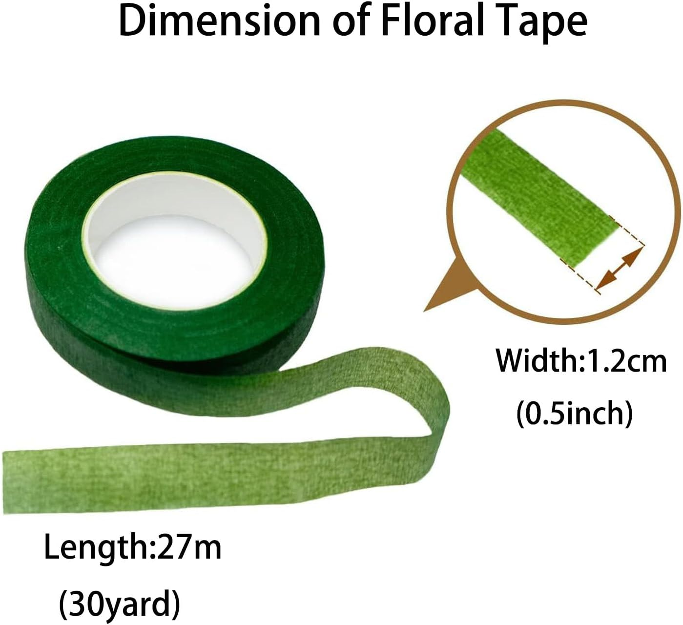4-Rolls Bouquet Stem Wrapping Tape,4 Pieces of Floral Tape Different Shades of Green,For Stem Wrap DIY Floral Crafts, Wedding Bouquet(30 Yards)