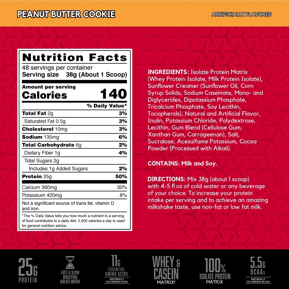 BSN Syntha 6 Isolate Chocolate Protein Powder Drink Mix 1.8 Kg, Peanut Butter Cookie image number 2
