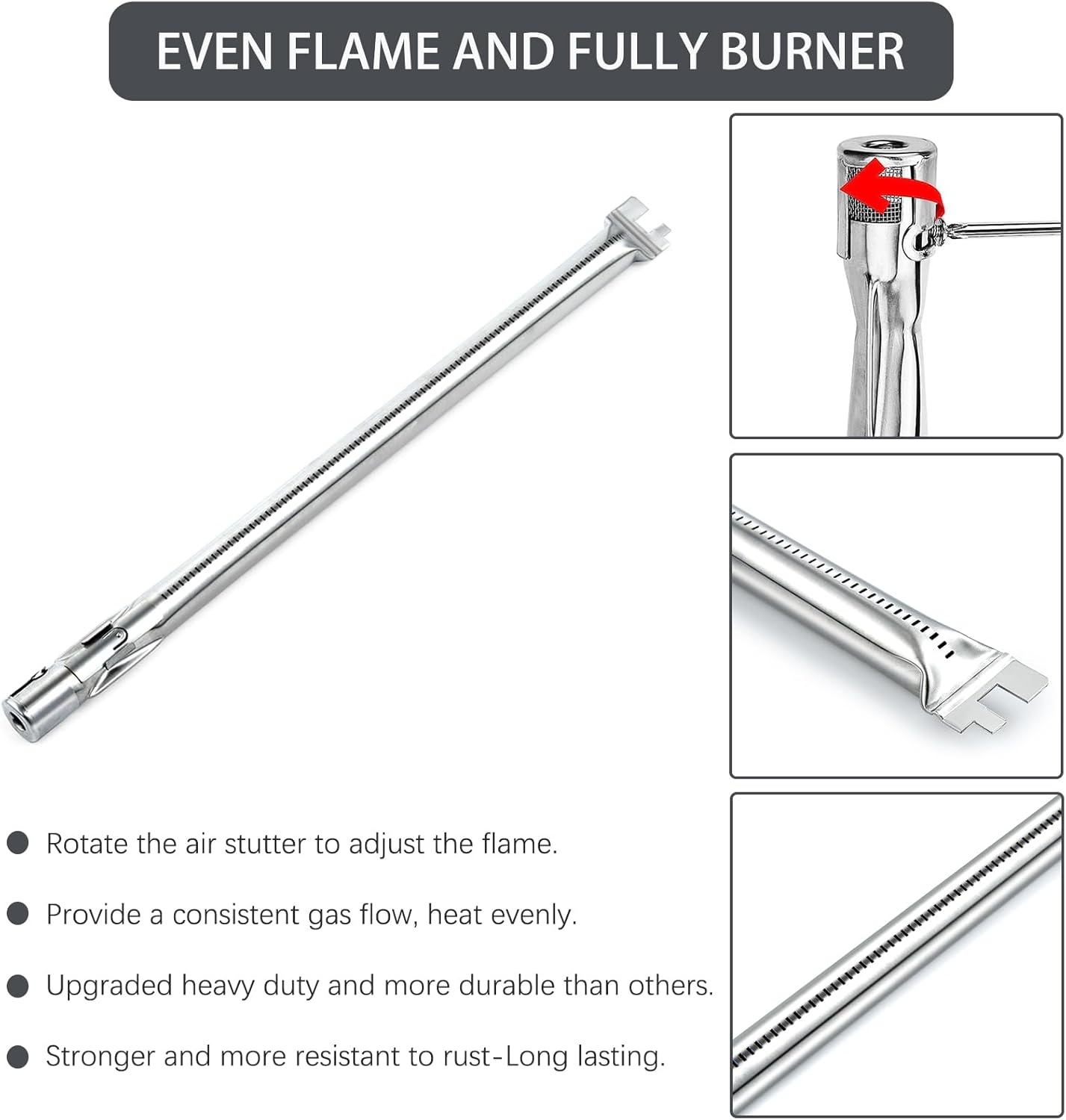 Genesis 62752 Grill 4 Burner 7620 7621 Flavorizer Bars 65505 Heat Deflectors Replacement Parts for Weber Genesis Grill Parts 300 Series with Front Control E-310 E-320 E-330 S310 S320 S-330 EP310 EP320 image number 3