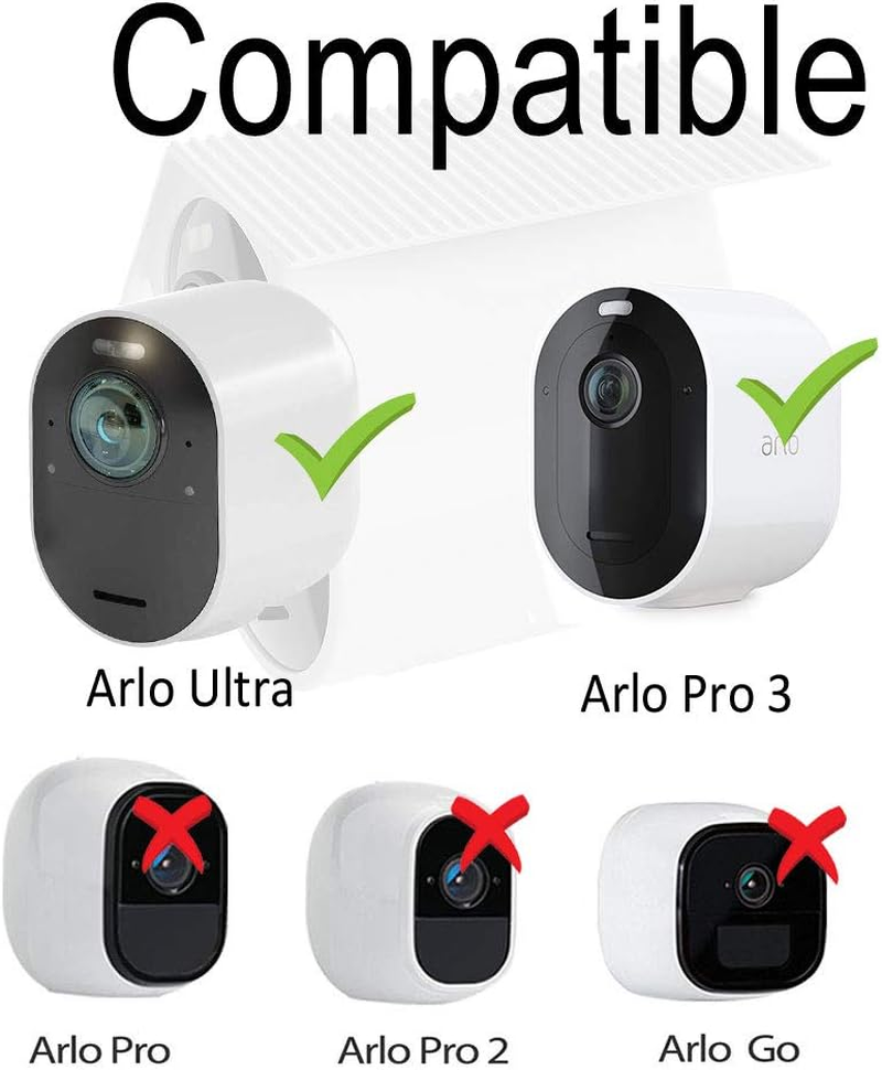 HOLACA Weatherproof Silicone Skin(3 Pcs) for Arlo Ultra 4K,Silicone Case Cover for Your Arlo Camera - Anti-Scratch Protective Cover - Extra Protection (Black)