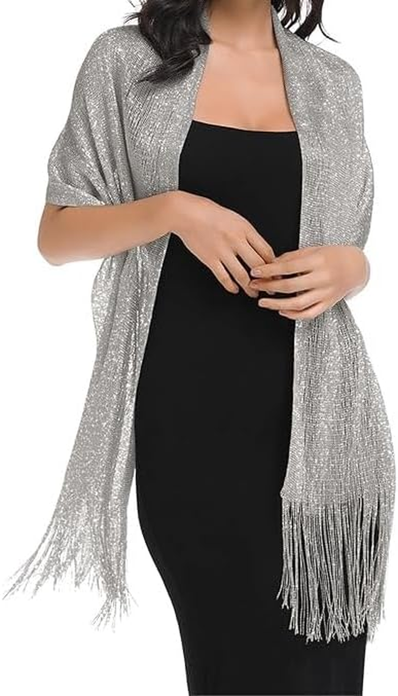 Metalic Shawls and Wraps for Evening Dresses Women'S Evening Gown Bride Bridesmaid image number 1