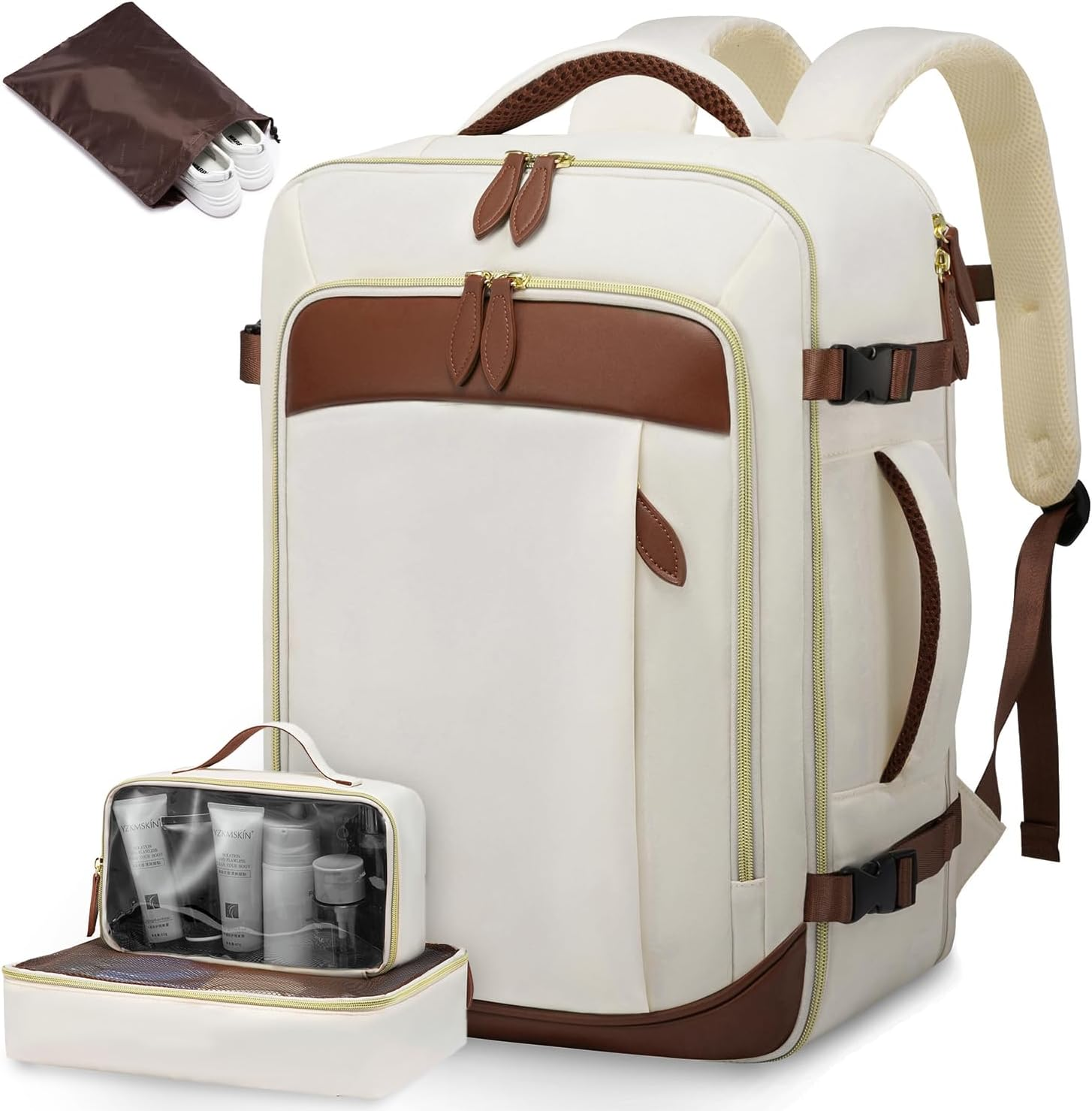 LOVEVOOK Travel Backpack for Women, 40L Carry on Backpack with 3 Packing Cubes,Tsa Personal Item Travel Bag Airline Approved, Water Resistant Weekender Overnight Luggage Daypack, Fits 17 Inch Laptop