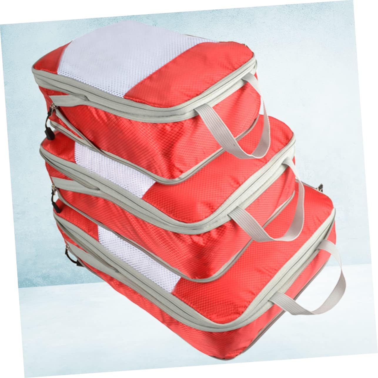 STOBAZA 3Pcs Nylon Travel Compression Storage Bag Suit Vacuum Storage Bag for Luggage Clothes Pouch image number 6