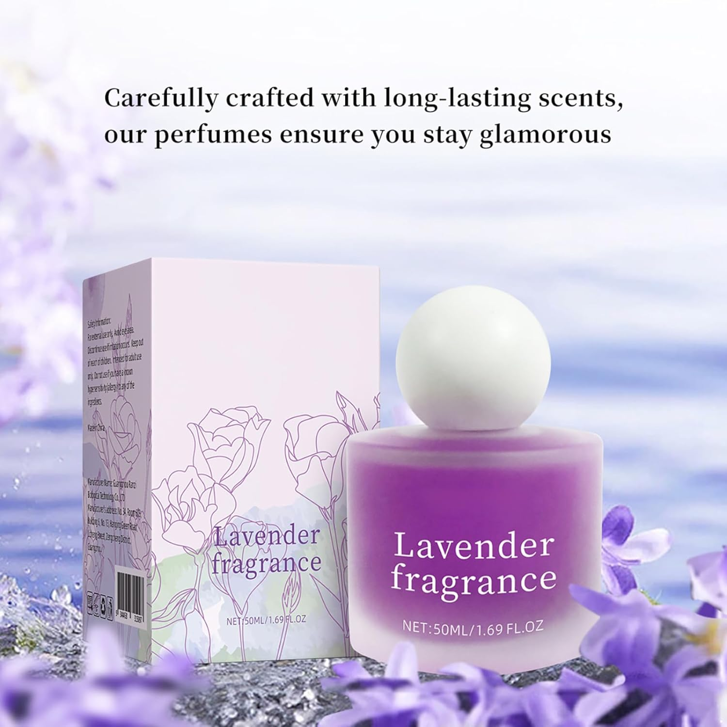 Raenseen Relaxing Lavender Fragrance Body Mist 50Ml Perfume Spray Alcohol Free Light Scent for Daily Wear Purple One Size image number 4