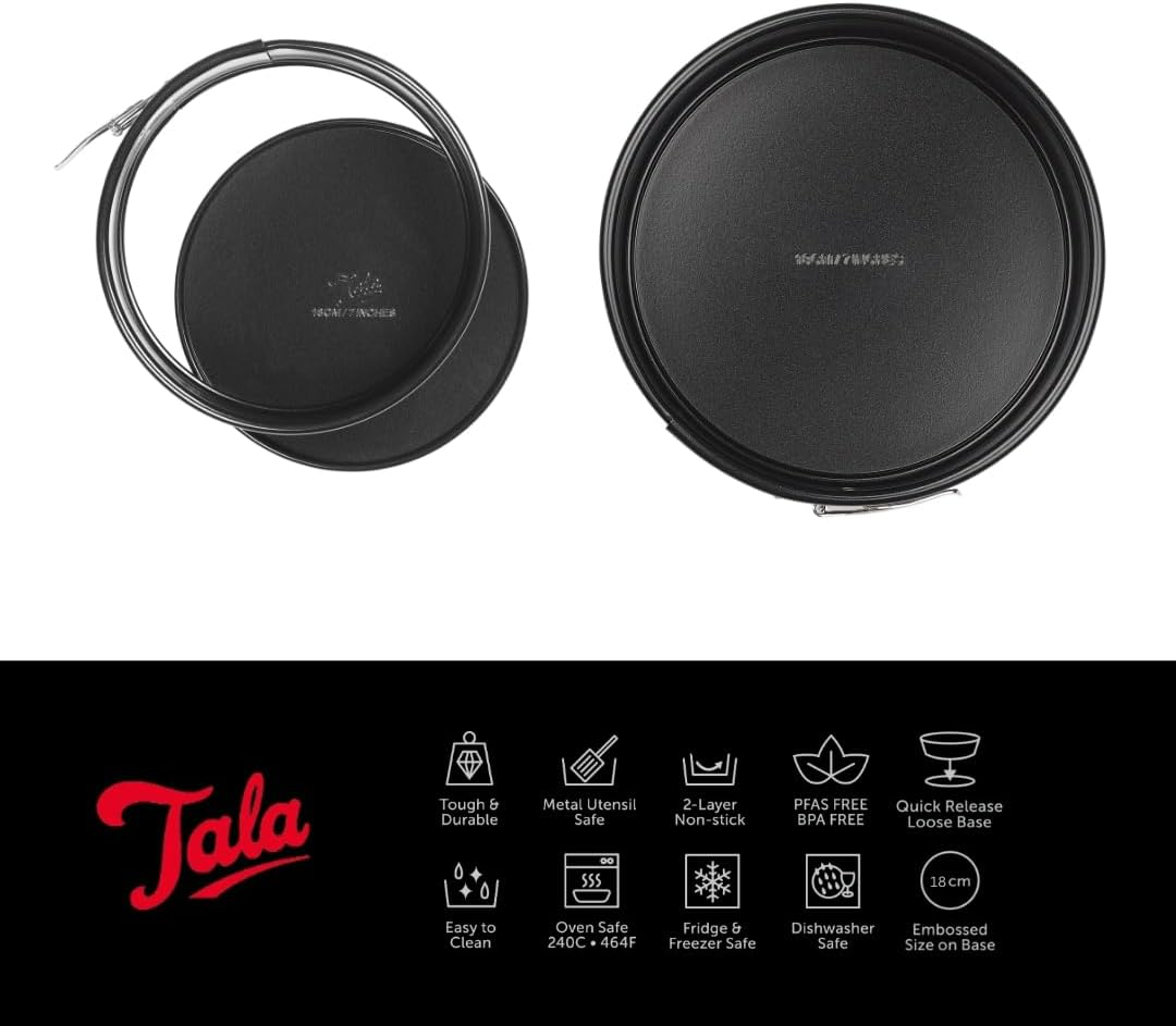 Tala Springform Cake Tin, Steel, Black, 18Cm image number 4