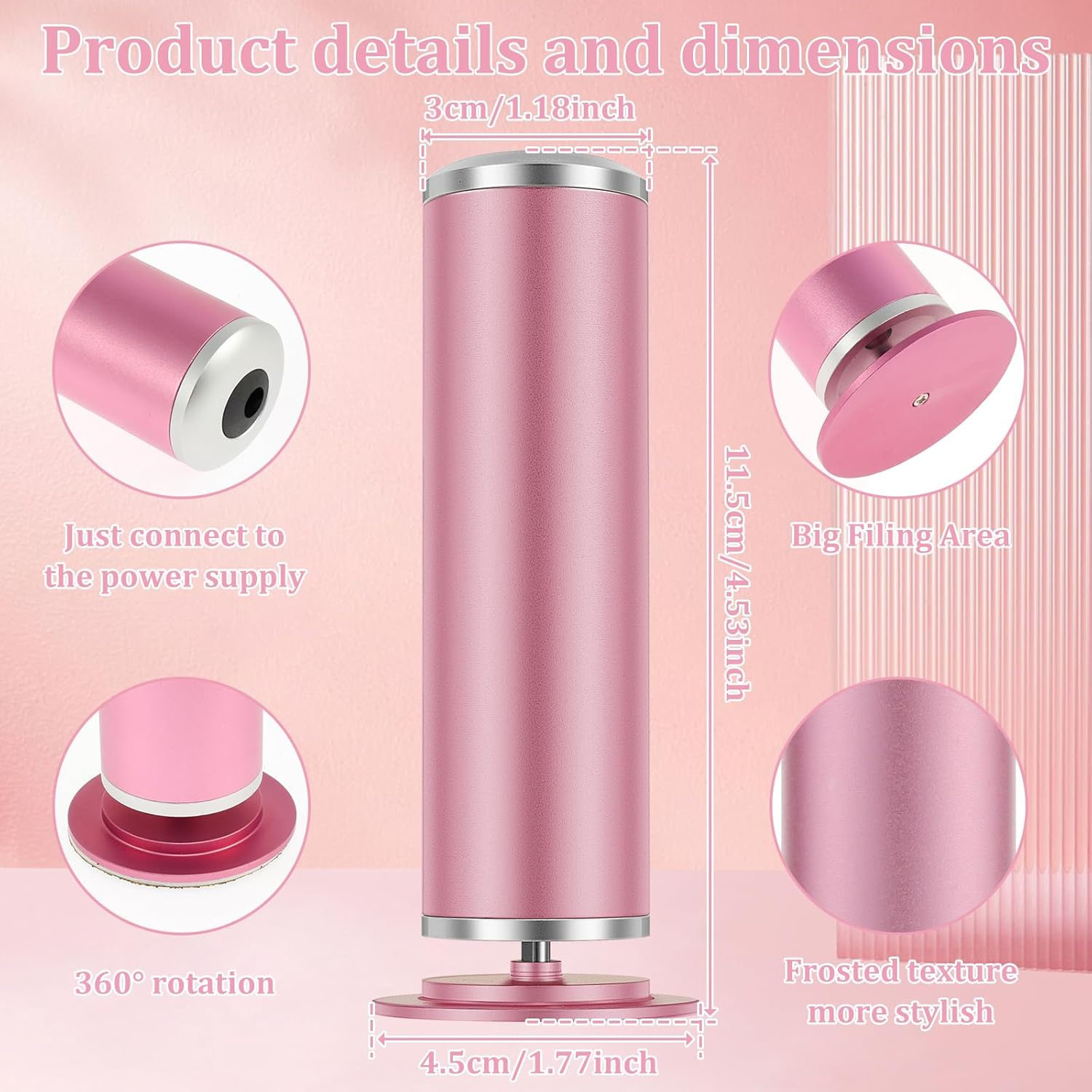 Electric Foot File with 60 Pcs Sandpapers - Adjustable Speed Callus Remover for Feet Safe Electric Foot Callus Remover Effective Electric Callus Remover for Dead Skin and Calluses image number 5