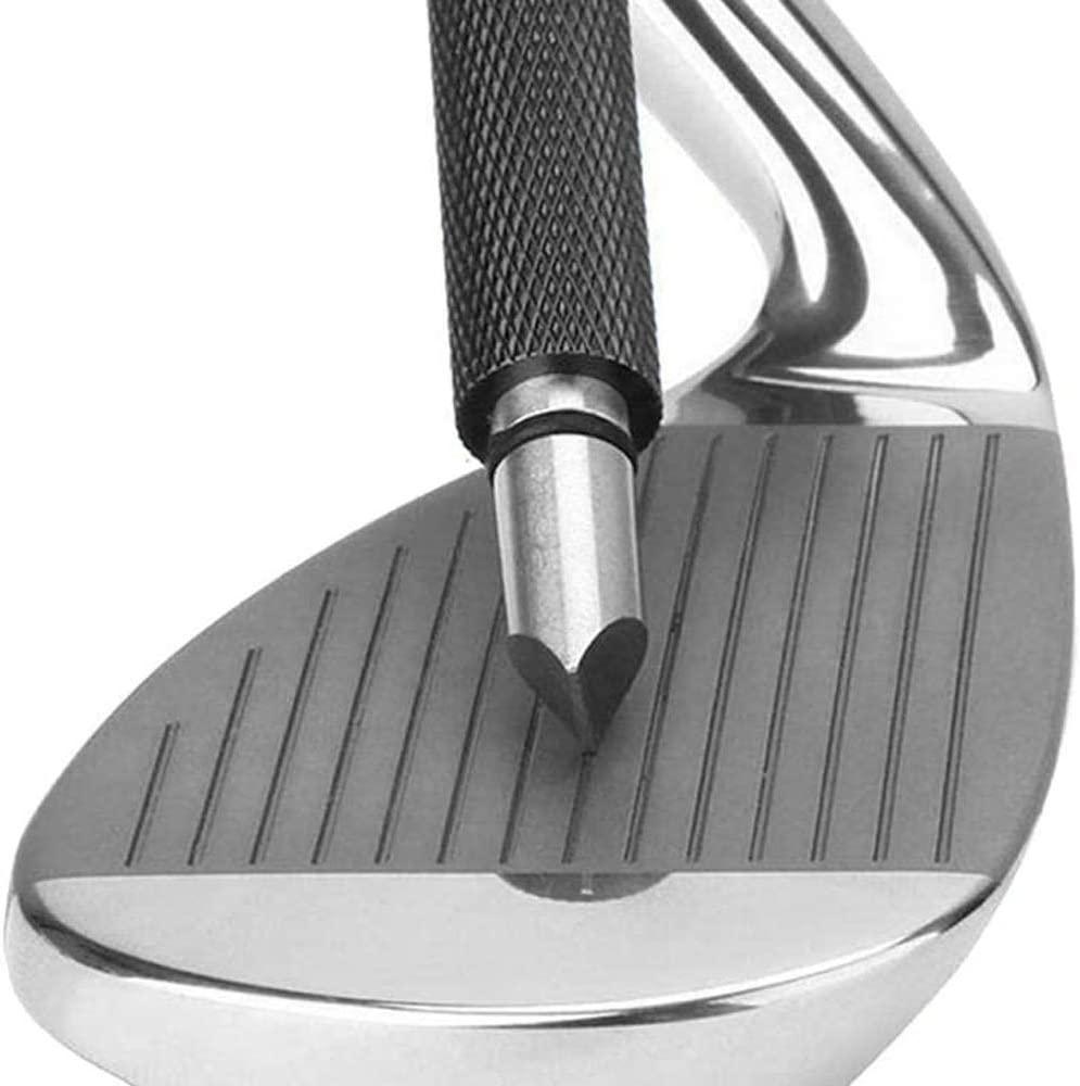 Golf Club Groove Sharpener, Golf Club Cleaner and Iron Wedge Groove Sharpener Tool with 6 Carbide Tungsten Steel Cutters, Golf Club Re-Grooving Cleaning Tool 6-Tip, Golf Accessory image number 5