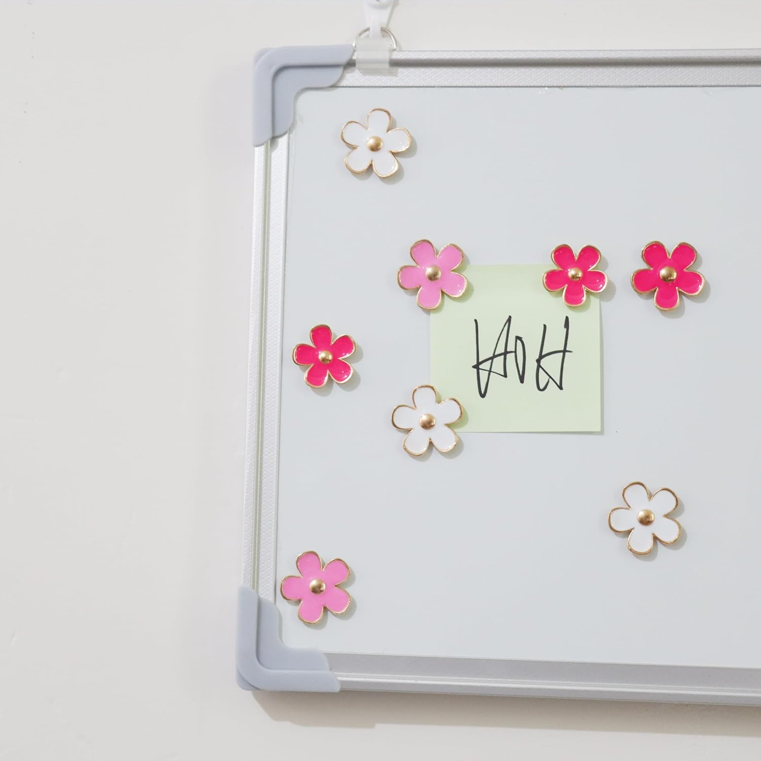 24Pcs Daisy Fridge Magnets, Cute Flower Refrigerator Magnet, Small Magnet for Whiteboard, Locker Decorations, Office, Kitchen(White,Pink,Rose,1.2Inch,1.3Inch) image number 3