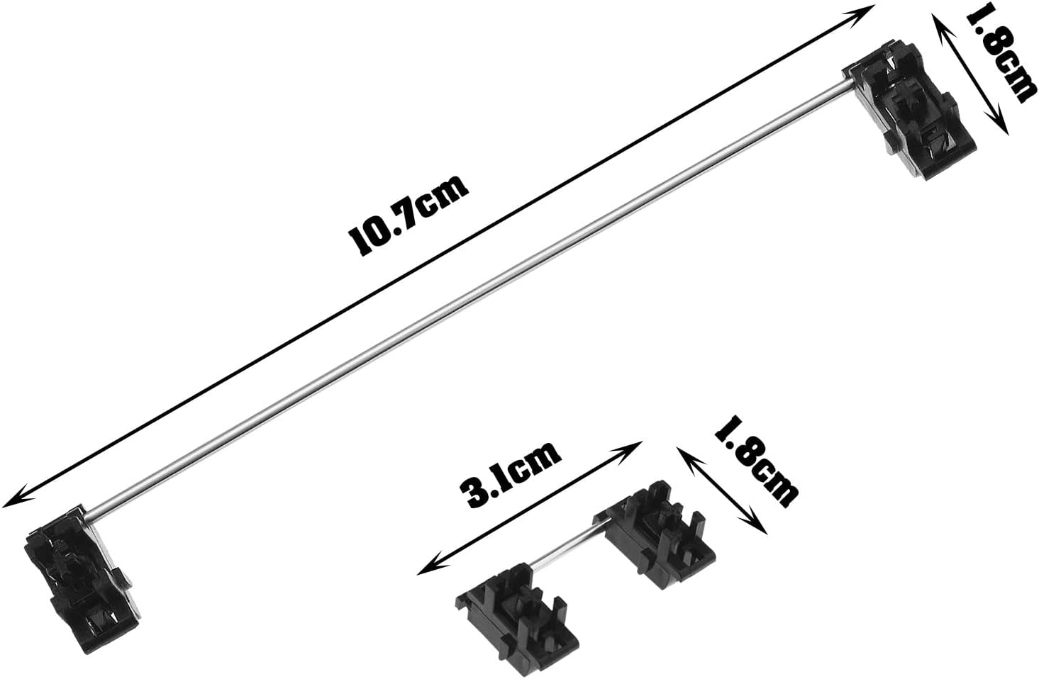 Emsea 7Pcs 2U Stabilizers & 1Pcs 6.25U Stabilizer Replacement Mechanical Keyboard Stabilizers Plate Mount Stabilizers Keyboard Accessories image number 5