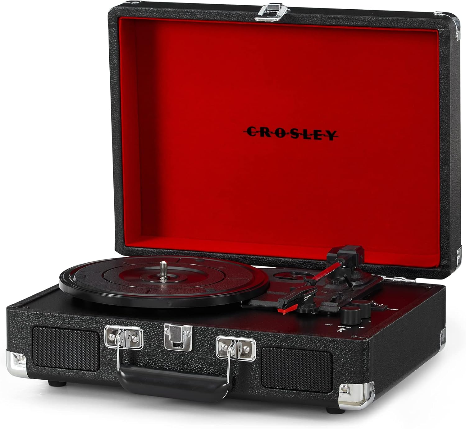 Crosley Cruiser Deluxe Vintage Suitcase Turntable (Blue) and Van Halen - Fair Warning [Bundle] image number 1