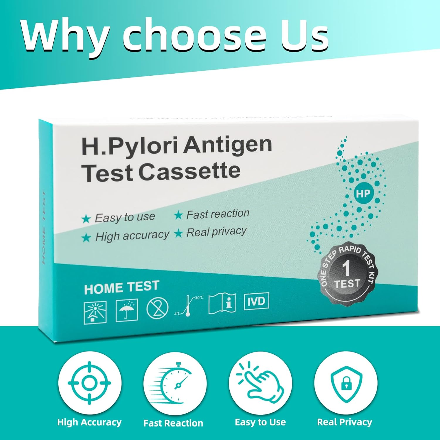 H. Pylori Helicobacter Pylori Stool Test Kit image number 3