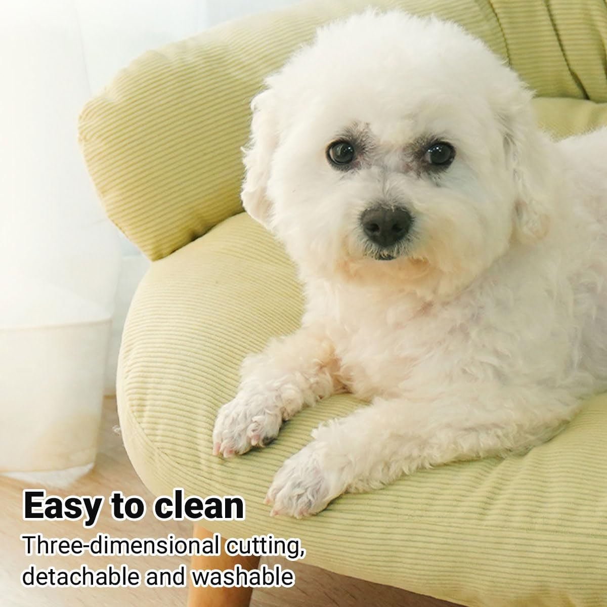 AIMALL Luxurious Pet Sofa Bed for Medium-Sized Dogs, Comfortable Velvet Couch, Supports up to 81 Lbs image number 6