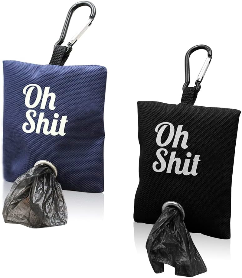 2 Colors Pet Waste Bag Dispenser, Portable Dog Poop Bag Holder for Leash, Dog Waste Bags Container with Metal Clip for Walking, Running or Outdoor Accessory (Black & Blue) image number 6