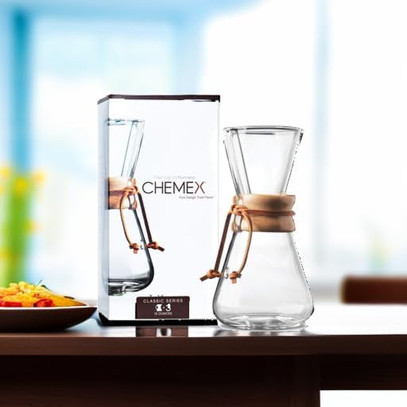 Chemex Pour-Over Glass Coffeemaker - Classic Series - 3-Cup - Exclusive Packaging image number 5