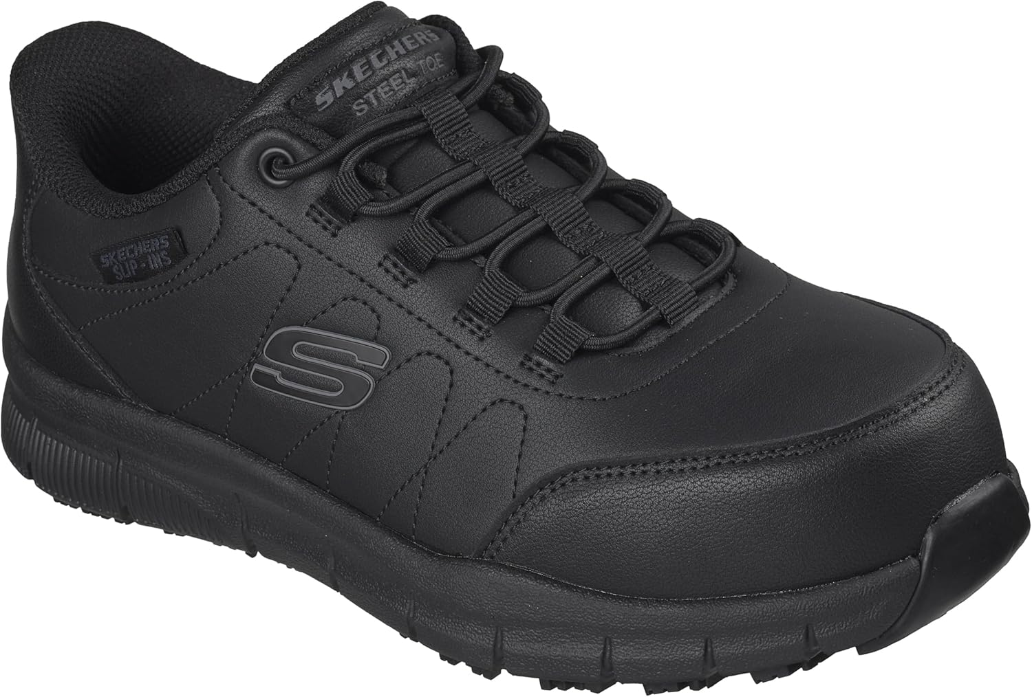 Skechers Women'S Steel Toe Resistant Nampa Athletic Hands Free Slip Ins Industrial Shoe