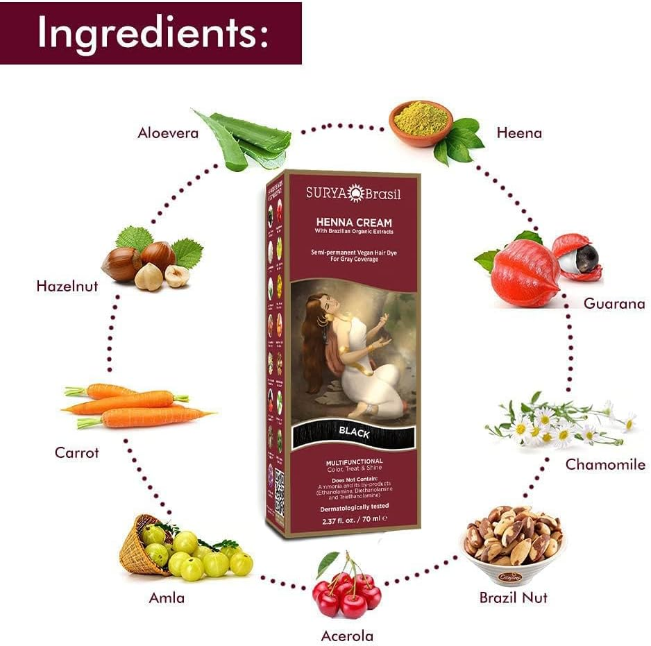 Surya Brasil Henna Cream, Black 2.37 Oz image number 1