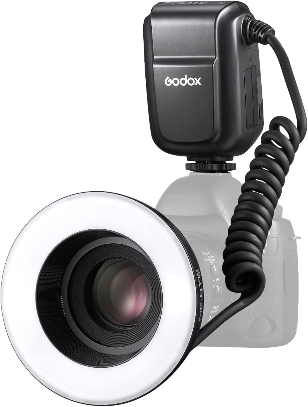 Godox MF-R76 Macro LED Ring Flash Speedlite 76Ws 660 Full-Power Flashes Dual-Flash Tubes Power Adjustment 1/128 to 1/1 10 Levels of Power Ratio for DSLR Cameras image number 6