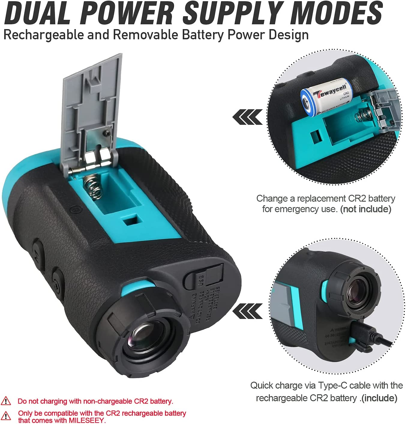 Golf Rangefinder,Mileseey Range Finder Golfing with Slope Switch for Man, Fast Flag Lock with Vibration,Magnetic Tech Style and External LCD Display Style image number 6