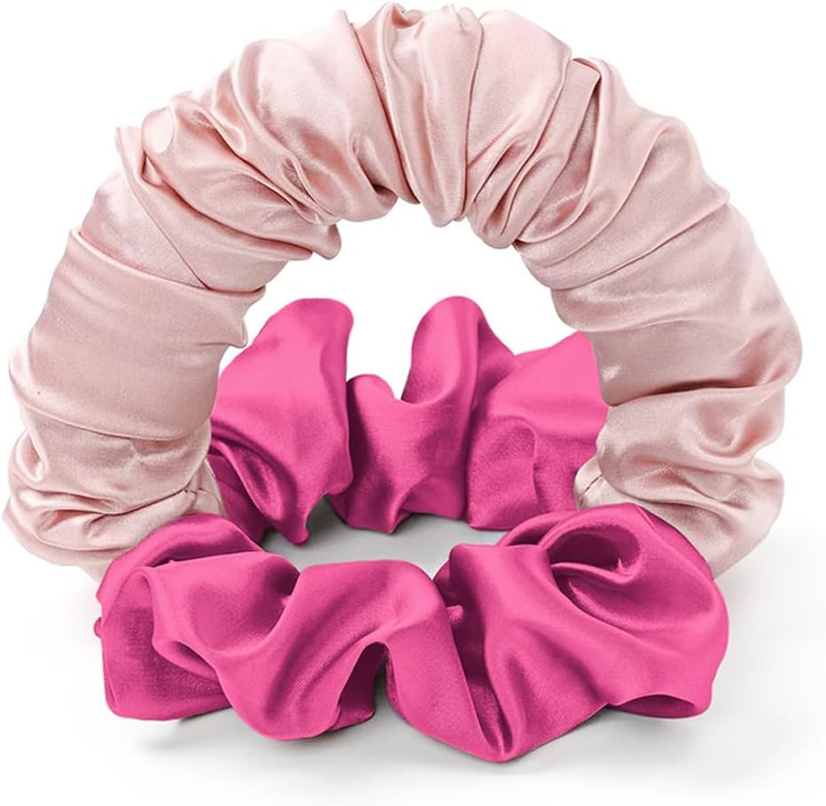 GXGM Heatless Curls, Soft Sleep Tie Scrunchie, Scrunchie a Rullo Senza Calore per Capelli Lunghi (A) image number 1