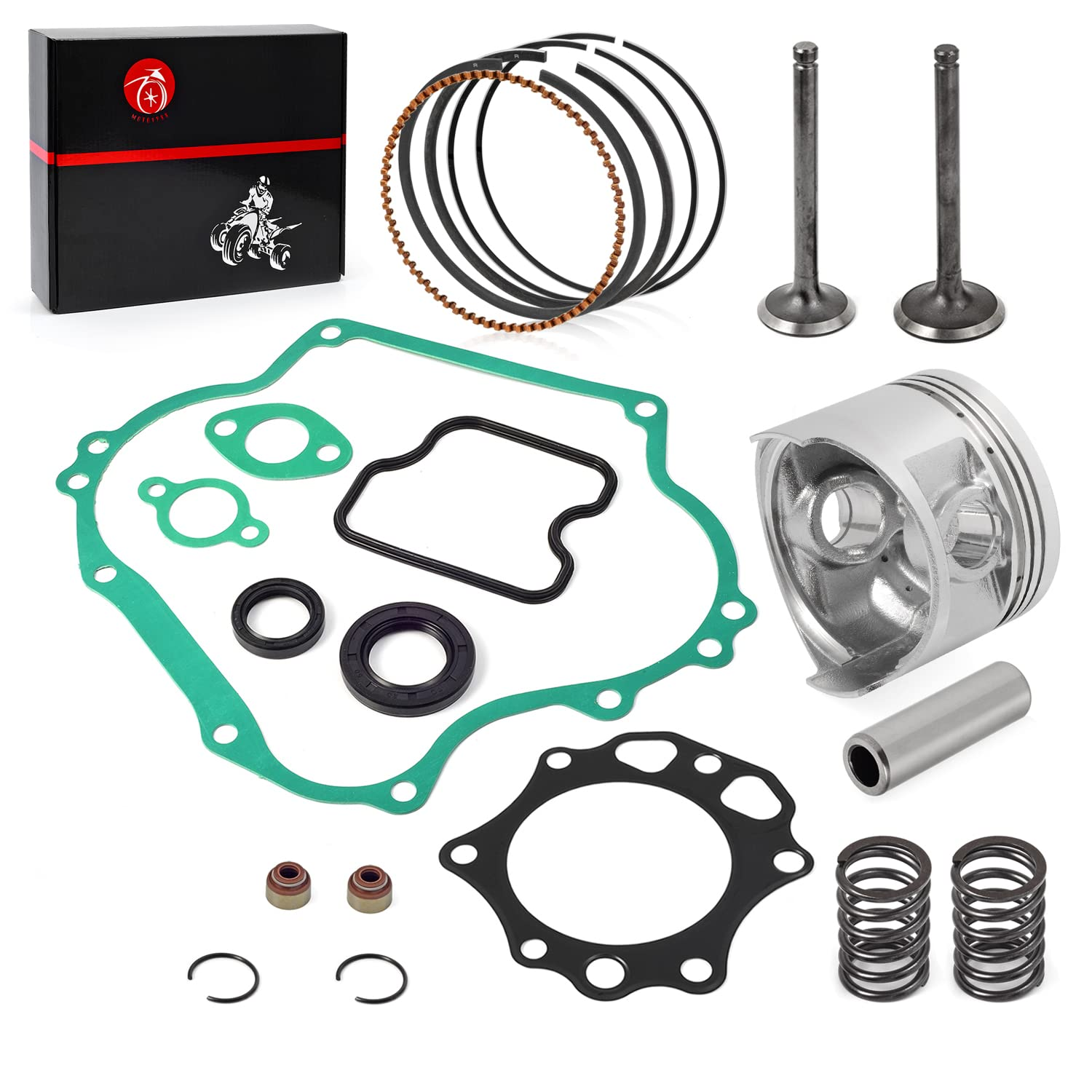 290Cc FE290 Engine Rebuild Kit Oversize 0.25Mm Piston & Ring Gasket Seal Intake Exhaust Valve Compatible with Club Car Golf Cart DS Predent 1016447 1016448 1023047-01