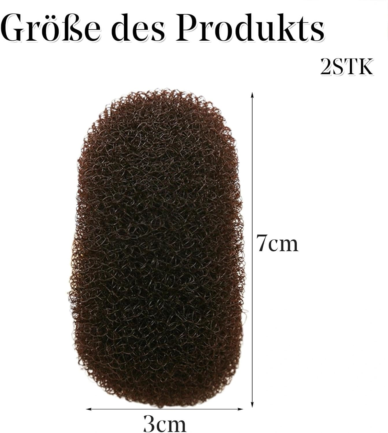 2 X Volume Hair Clips Hair Pad Tool Brown Volume Hair Bump up Clip Hair Accessory image number 4