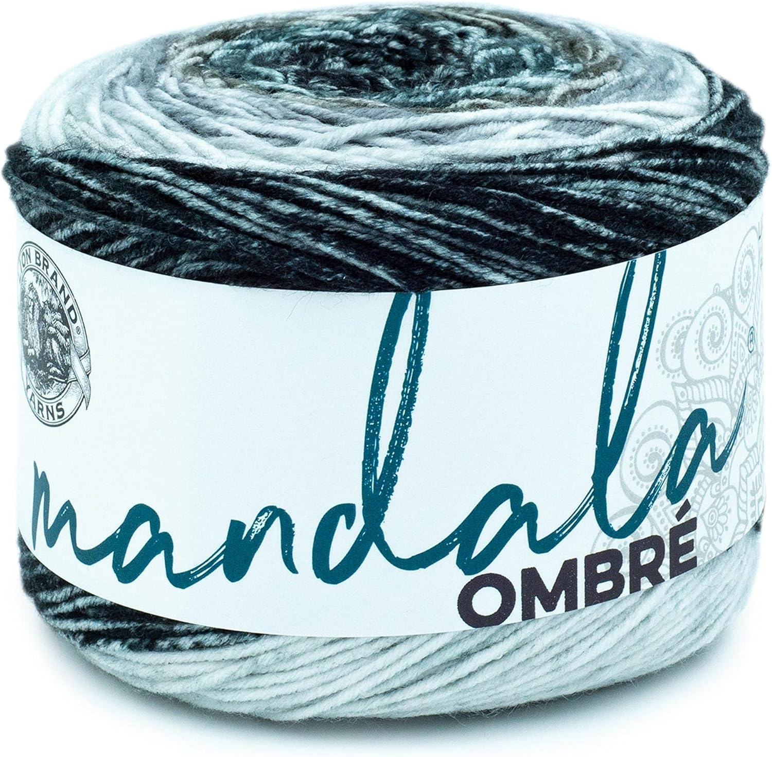 Lion Brand Yarn (1 Skein) Mandala Ombre Yarn, Tranquil