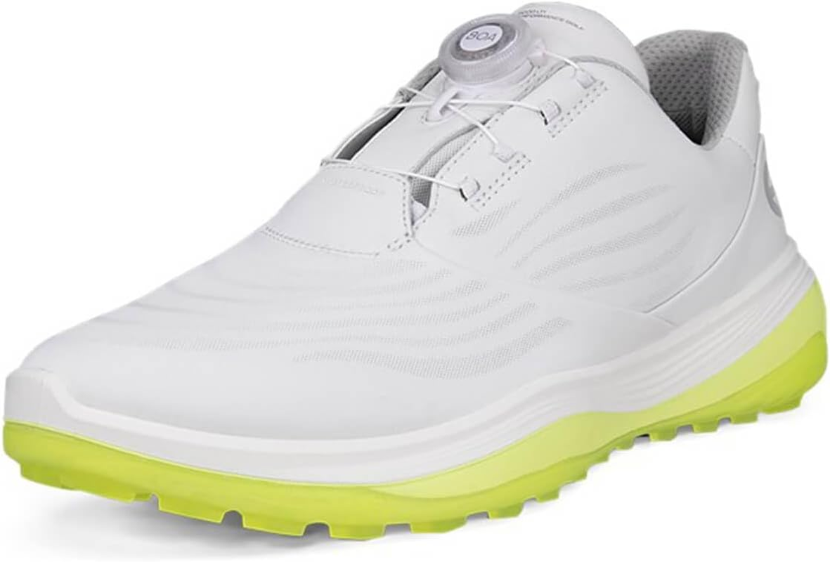 ECCO Men'S Lt1 Boa Hybrid Waterproof Golf Shoe, White, 6-6.5