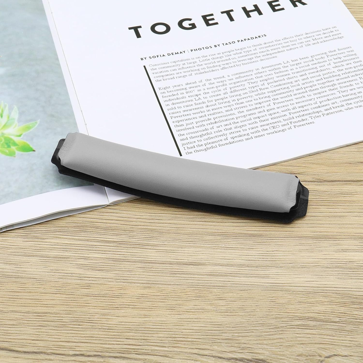 Ecsing Headband Pads Replacement Compatible with Bo-Se QC35 II/ QC35 Headphones Protein Leather Headband Pad Headband Cushion 150X28Mm Grey image number 2