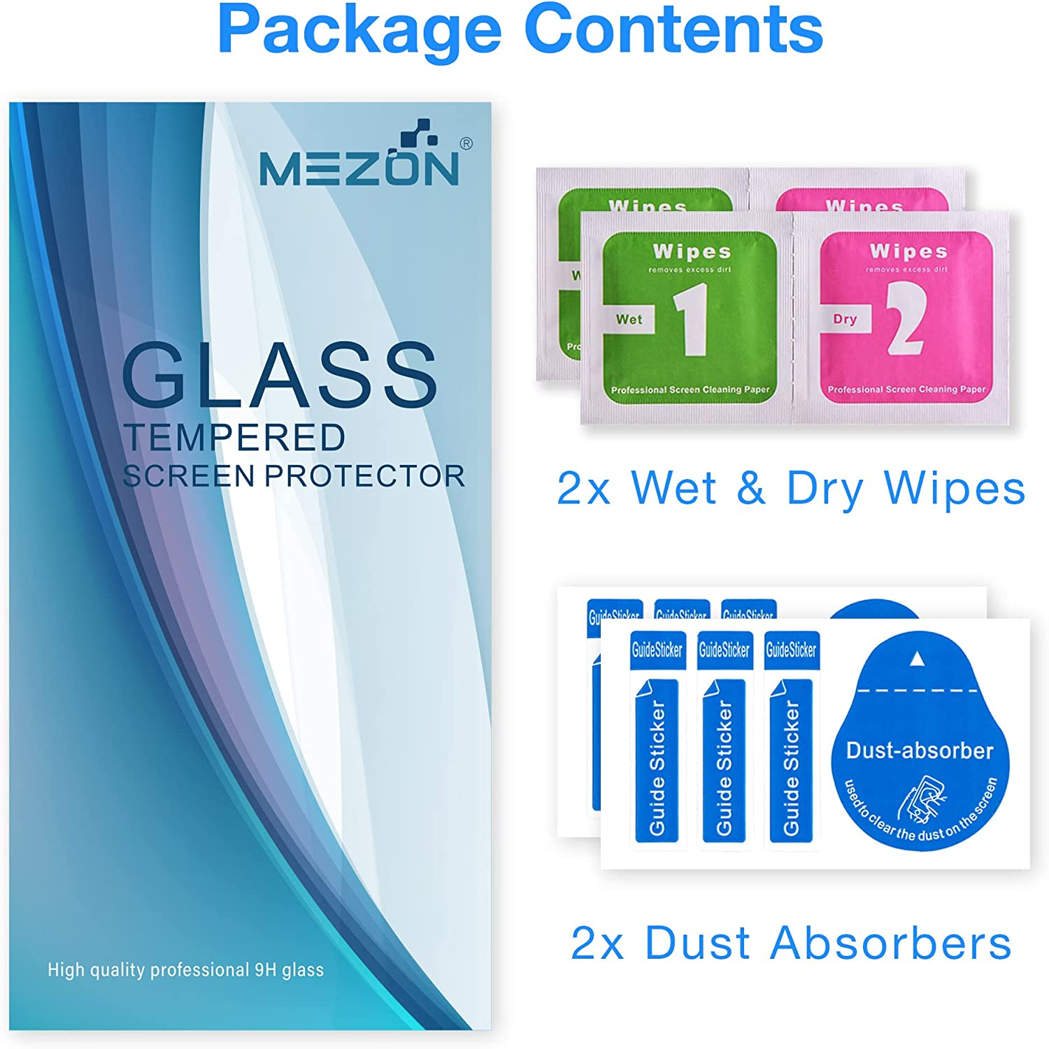 MEZON [2 Pack] Full Coverage Tempered Glass for Galaxy S21 Ultra 5G - Crystal Clear Premium 3D Edge 9H HD Screen Protector (S21 Ultra 5G, 9H Full)